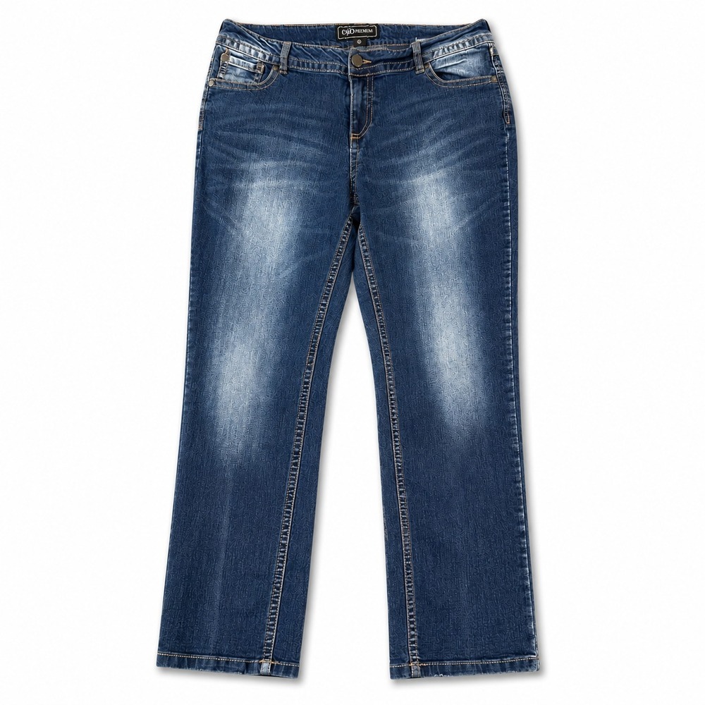 Cato Premium Contemporary Jeans Womens‎ 16P Straight Mid Rise Blasted Denim